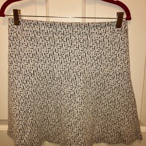 Anne Taylor Loft knit skater skirt black and white